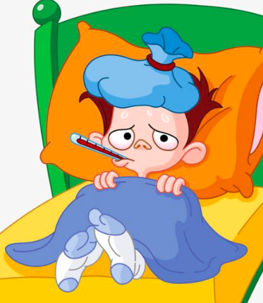 Clipart sickly kid